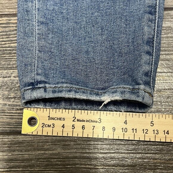 Loft Blue Jeans Women's 8 / 29 Petite Destructed High Rise Skinny Stretch Ankle - Picture 12 of 16